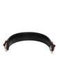 Black Embellished Leather Bag Handle Women Shoulder Strap