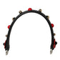 Black Embellished Leather Bag Handle Women Shoulder Strap