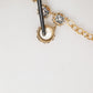 Gold Crystal Clock Face Pendant Statement Jewelry Necklace