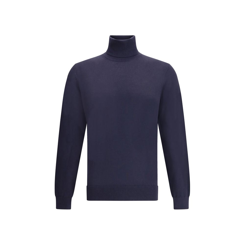 Blue Cashmere Turtleneck