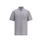 Gray Fleece Wool Polo Shirt