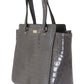 Grey Croc Embossed Leather Elissa Bristol Drive Tote Handbag Bag