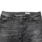 Black Gray Wash Slim Fit Straight Leg Denim Jeans