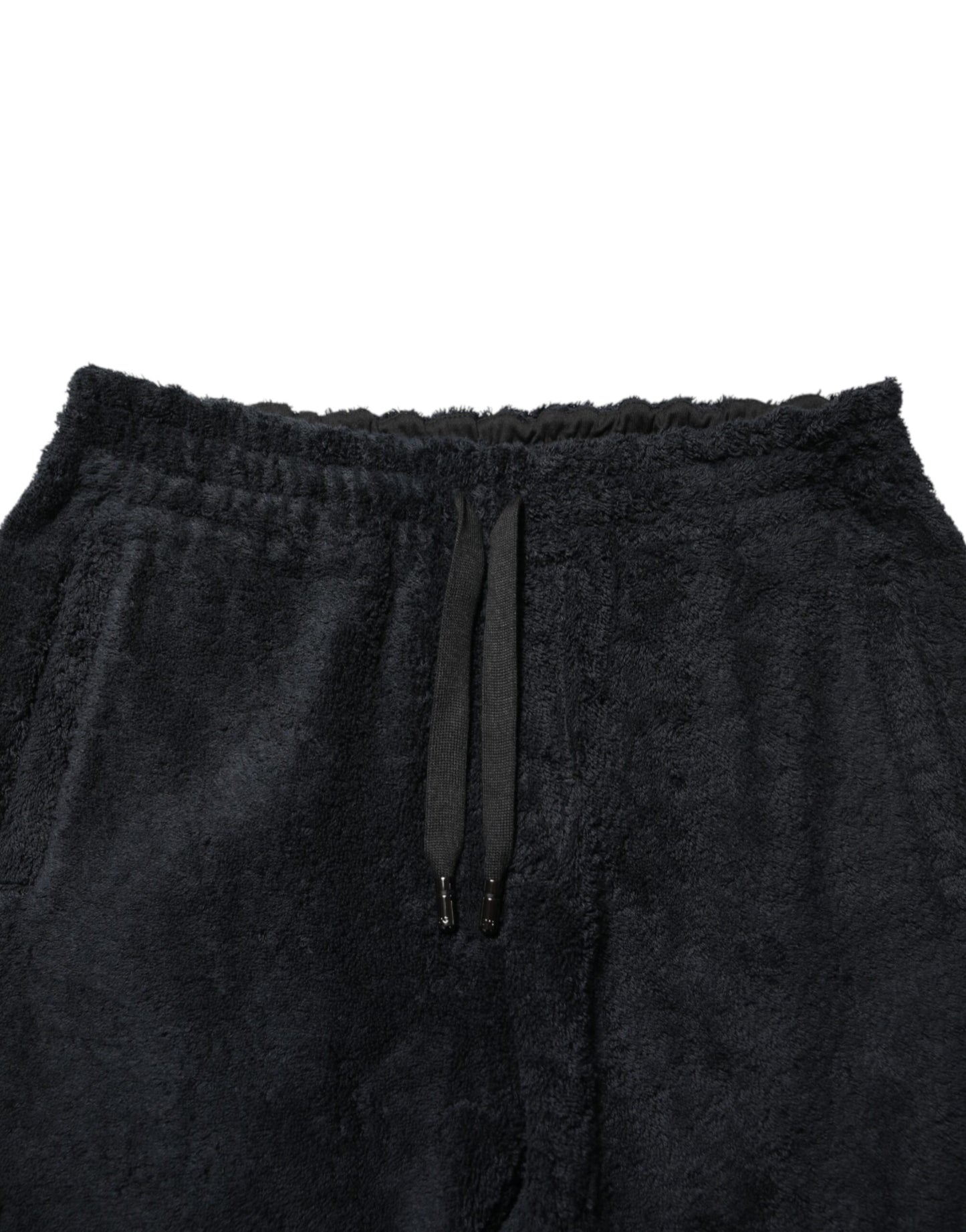 Black Cotton Logo Men Jogger Sweatpants Pants