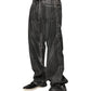 Black Grey Graphic Print Denim Pants Jeans