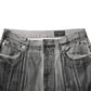 Black Grey Graphic Print Denim Pants Jeans