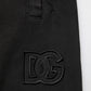 Black Cotton DG Logo Men Jogger Pants