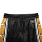 Black Gold Satin Crown Side Stripe Jogger Pants