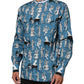 Blue Jazz Printed Cotton Button Front Shirt