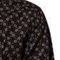 BrownFloral Collared GOLD Formal Dress Shirt