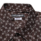 BrownFloral Collared GOLD Formal Dress Shirt