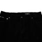Black Cotton Slim Fit Denim Trouser Jeans