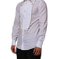 White Cotton DG Logo Pearl GOLD Formal Shirt