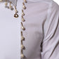 White Cotton DG Logo Pearl GOLD Formal Shirt