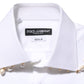 White Cotton DG Logo Pearl GOLD Formal Shirt