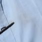 Blue Cotton Collared GOLD Formal Dress Shirt