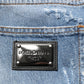 Blue Distressed Ripped Denim Trouser Jeans