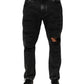 Black Washed Ripped Loose Cotton Denim Jeans