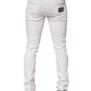 White Distressed Ripped Denim Trouser Jeans