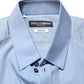Blue Cotton Collared GOLD Formal Dress  Shirt