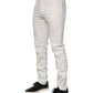 Off White Cotton Stretch Slim Fit Denim Jeans