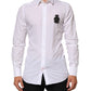 White Cotton GOLD DGPatch Formal Dress Shirt