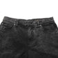 Black Cotton Mid Waist Denim Men Bermuda Short