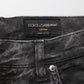 Black Cotton Mid Waist Denim Men Bermuda Short
