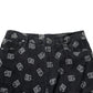Black Monogram Denim Cargo Men Bermuda Short
