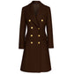 Brown Wool Women Coat