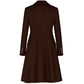 Brown Wool Women Coat