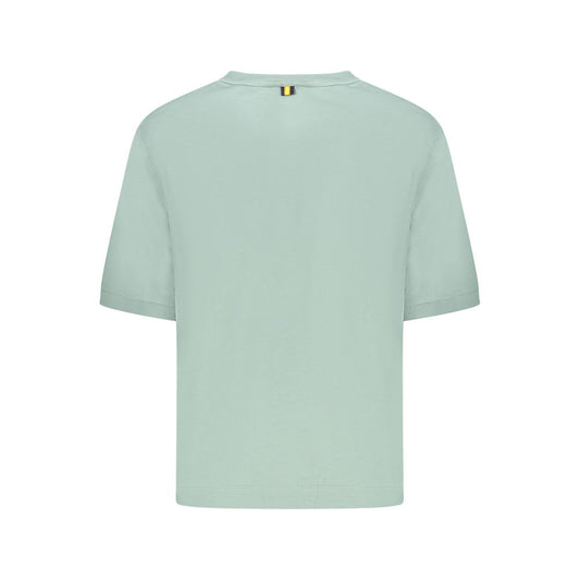 Green Cotton Women T-Shirt