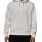 White Logo Hooded Men Sweatshirt  Sweater