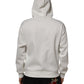 White Logo Hooded Men Sweatshirt  Sweater