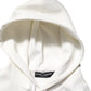White Logo Hooded Men Sweatshirt  Sweater