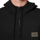 Black Logo FullZip Hooded Sweatshirt Sweater