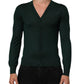 Dark Green Button Down Men Cardigan Sweater
