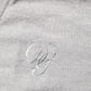 Gray Wool Knit Logo V-Neck Pullover Sweater