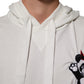 Off White Cotton Panda Hooded Sweatshirt Sweater