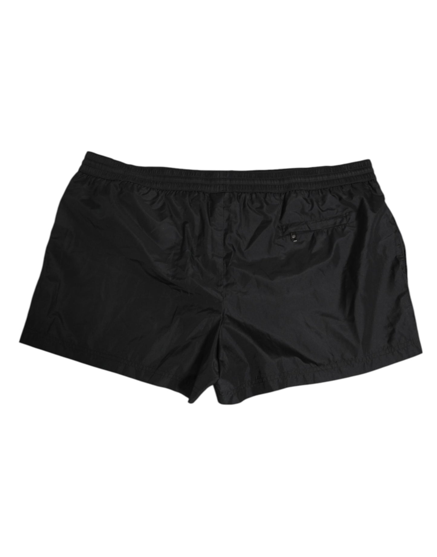 Black Logo Polyester Beachwear Shorts Swimwear