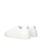 White Leather Low Top Sneakers