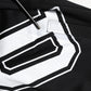 Black Logo Print Cotton Casual Bermuda Short