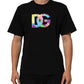 Black Logo Print Cotton Crew Neck  T-shirt