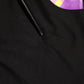 Black Logo Print Cotton Crew Neck  T-shirt