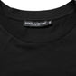 Black Logo Plaque Cotton Crew Neck T-shirt