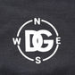 Black Logo Compass Cotton Crew Neck T-shirt