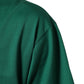 Green Cotton Graphic Logo Print Crewneck T-shirt