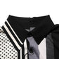 Black White Polka Dot Collared Polo T-shirt