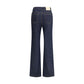 Denim Jeans feature a straight leg