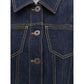 Denim Jacket with pointed shoulders
